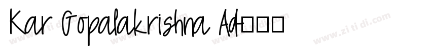 Kar Gopalakrishna Ad字体转换
